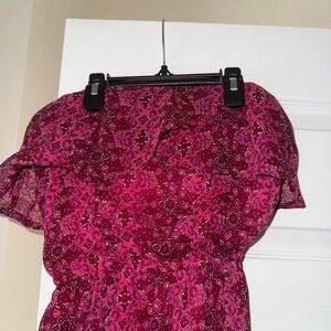 Hollister Magenta Off-Shoulder Top